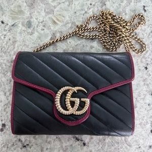Gucci Marmont Torchon wallet on chain